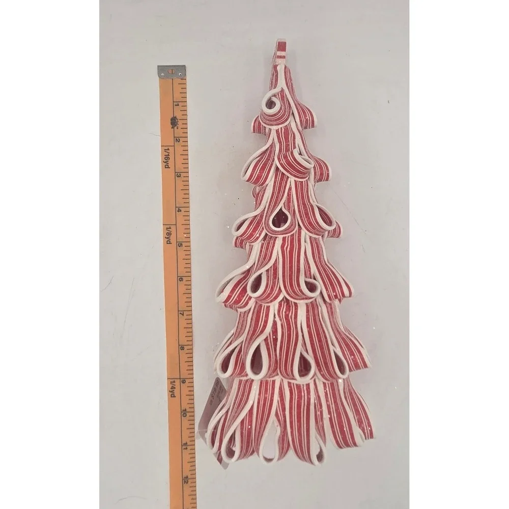 Ashland Peppermint Lane Christmas Tree Tabletop Decor Red White Striped